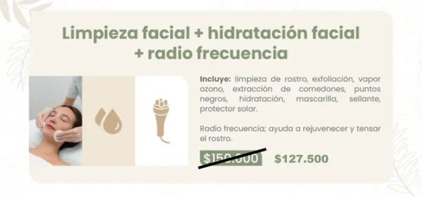 Limpieza facial más hidratación facial con radiofrecuencia - Image 2